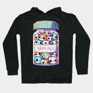 Cute Cat Happy Pills Bottle Kittens Kawaii Anime Hoodie